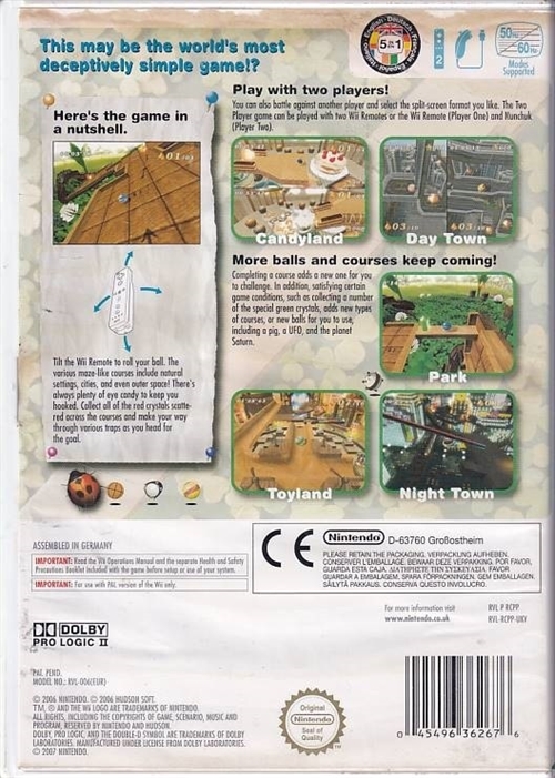 Kororinpa - Nintendo Wii (B Grade) (Genbrug)